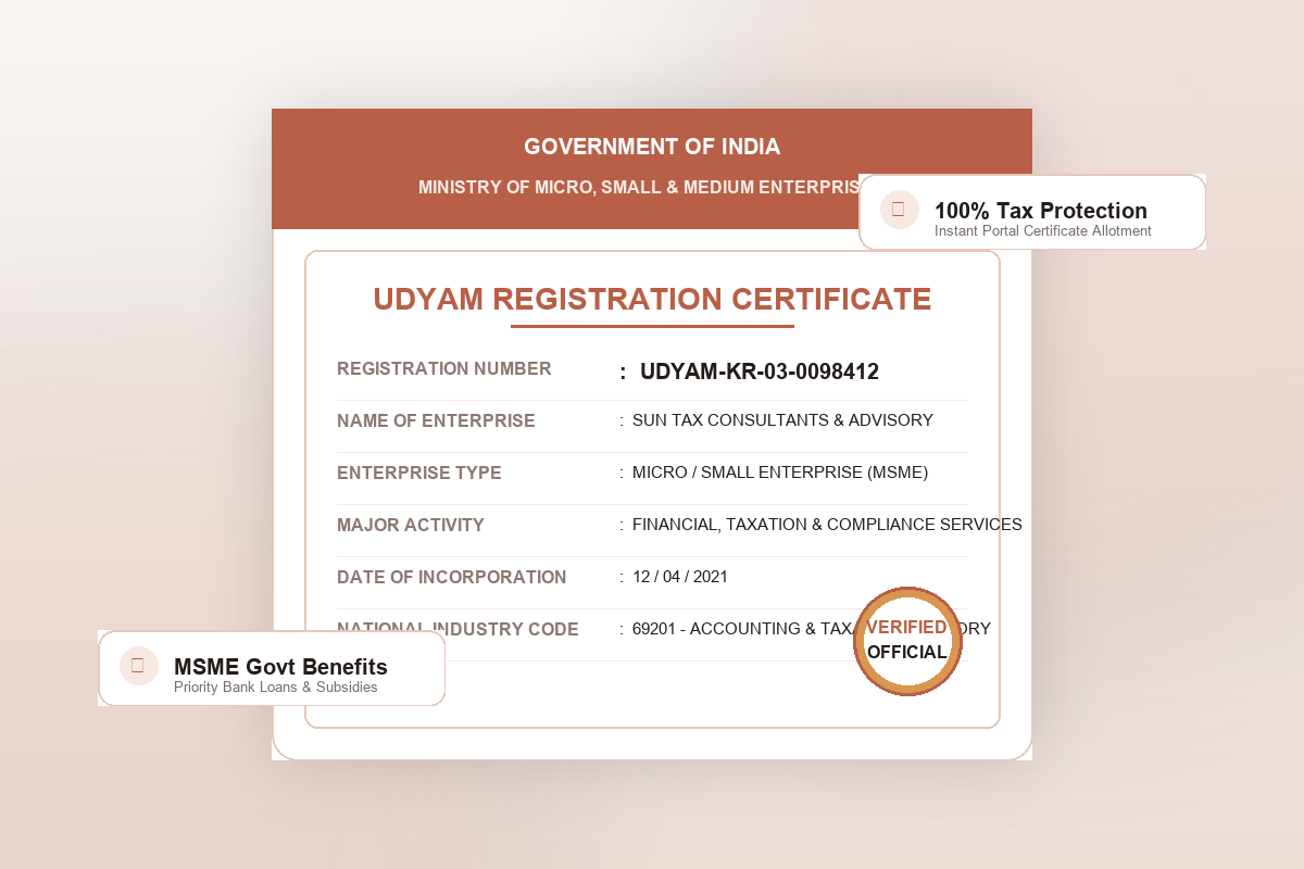 UDYAM MSME Registration